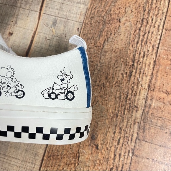 ZARA Nintendo Mario Kart Mario Luigi White Sneakers Kids Size 7 32 EUR Street - Picture 9 of 13